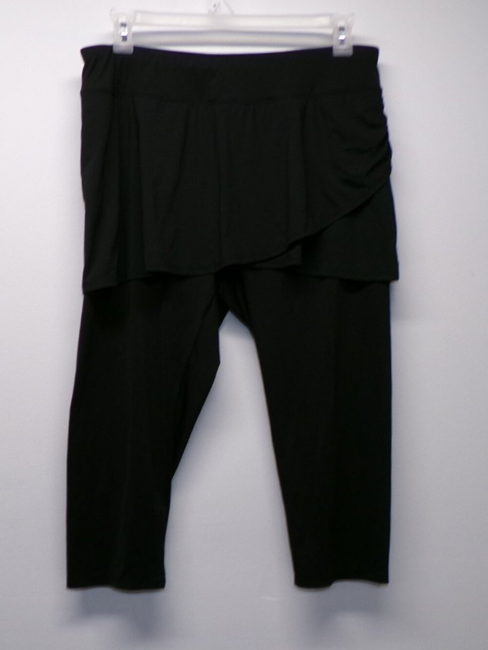 Lands’ End Swim Skirt Capri Skirted Leggings Women’s XL Ruched Modest